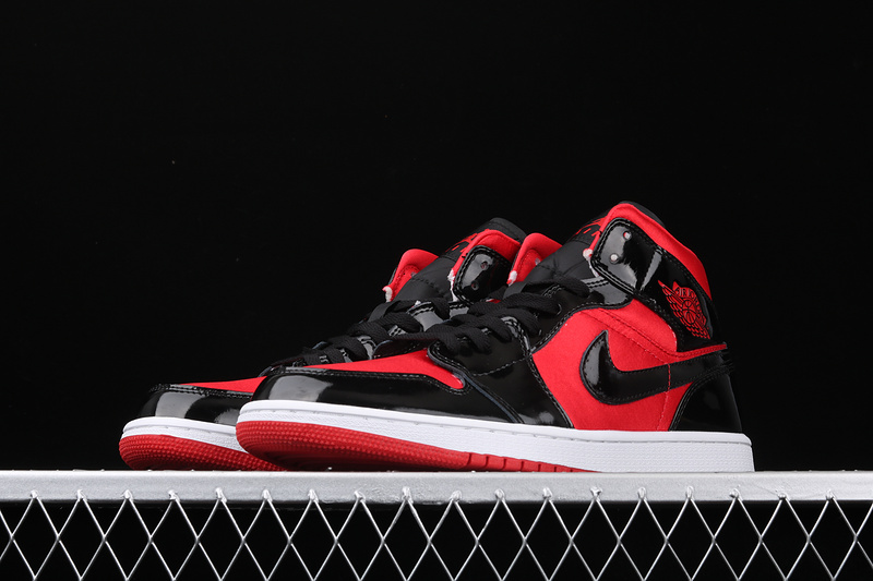 Air Jordan 1 Mid Hot Punch Black/Red/White 11