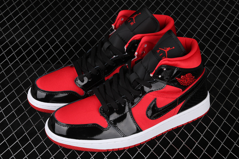 Air Jordan 1 Mid Hot Punch Black/Red/White 13