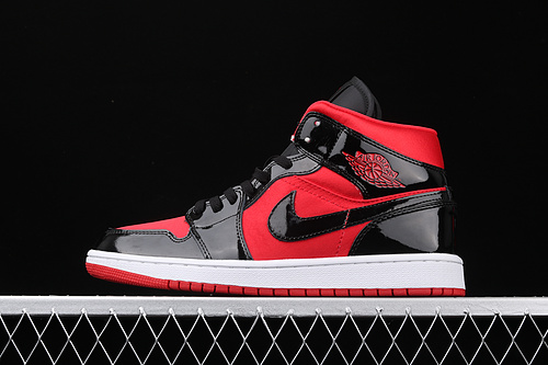 Air Jordan 1 Mid Hot Punch Black/Red/White 25