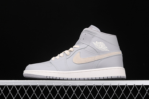 Air Jordan 1 Mid Atmosphere Grey/Pale Ivory 15