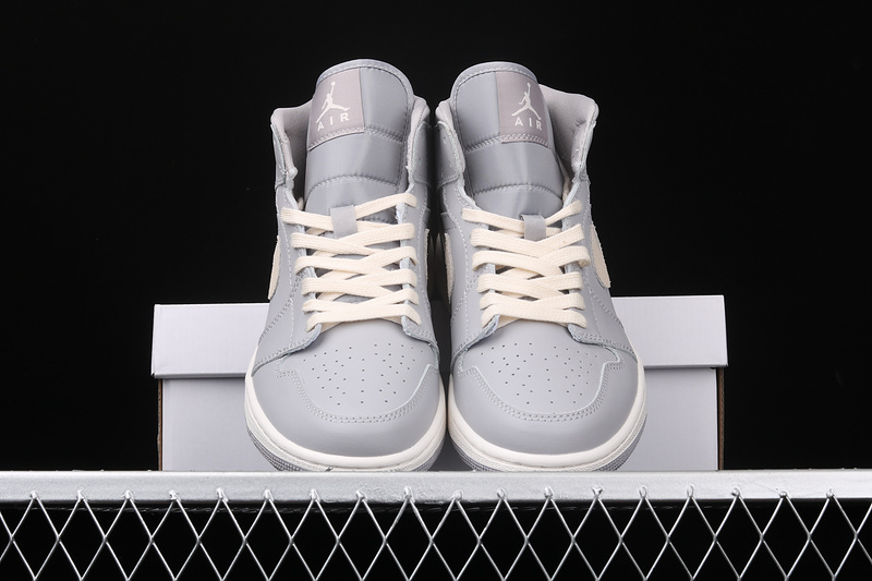 Air Jordan 1 Mid Atmosphere Grey/Pale Ivory 17