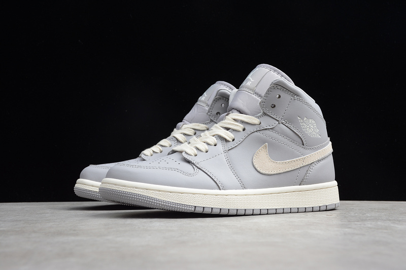 Gz Air Jordan 1 Mid Atmosphere Grey/Pale Ivory 7