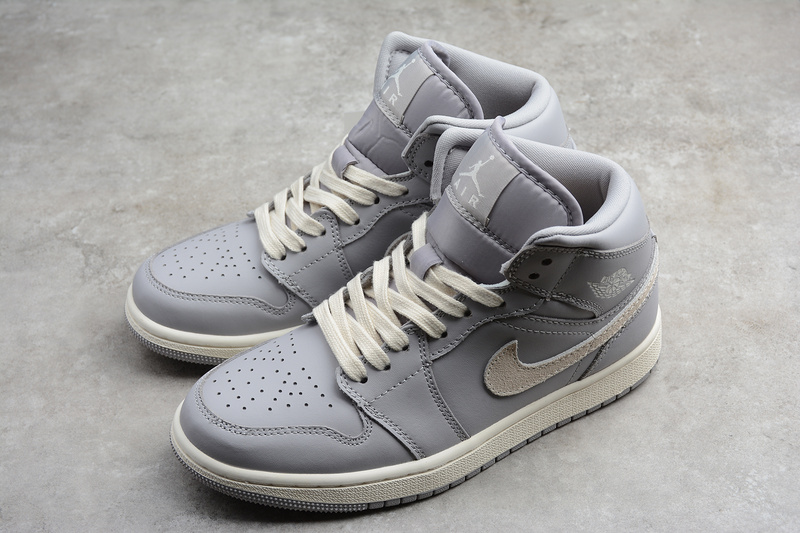 Gz Air Jordan 1 Mid Atmosphere Grey/Pale Ivory 11