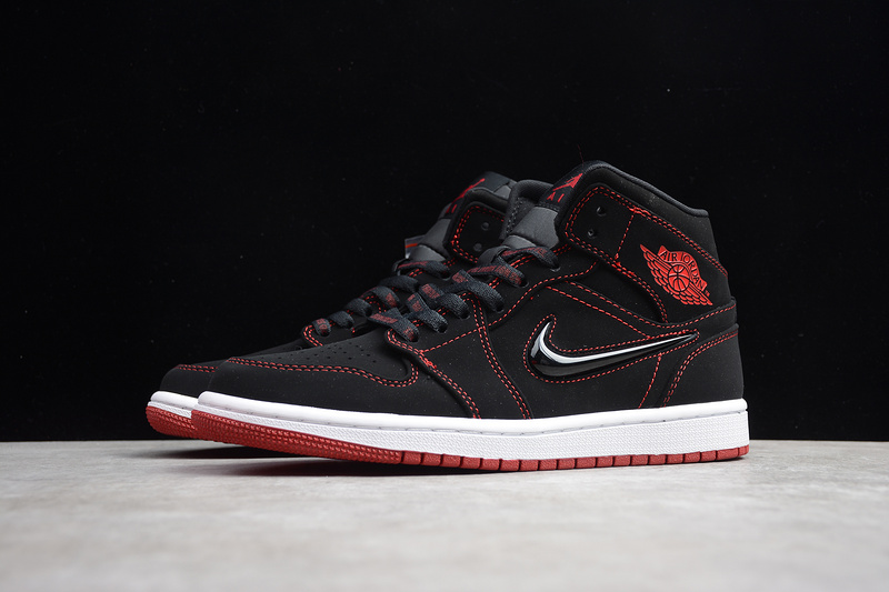 Air Jordan 1 Mid Fearless Come Fly With Me Black/Red-White 17