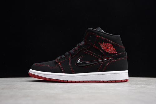 Air Jordan 1 Mid Fearless Come Fly With Me Black/Red-White 23