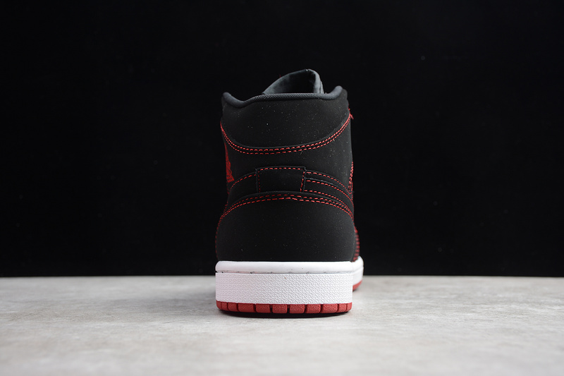 Air Jordan 1 Mid Fearless Come Fly With Me Black/Red-White 25