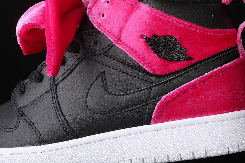 Air Jordan 1 Mid Bow Black/Noble Red 11