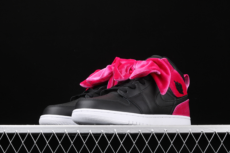 Air Jordan 1 Mid Bow Black/Noble Red 25