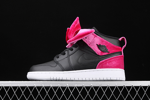 Air Jordan 1 Mid Bow Black/Noble Red 29