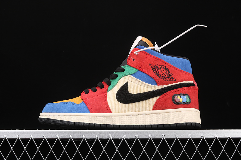 Air Jordan 1 Mid Se Fearless Blue The Great Black/Red/Blue 5