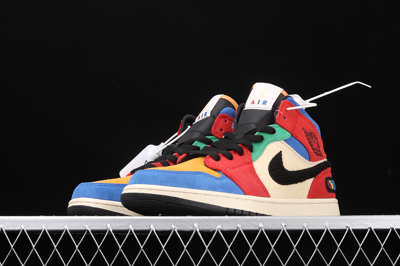 Air Jordan 1 Mid Se Fearless Blue The Great Black/Red/Blue 25