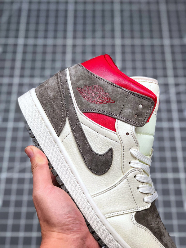 Sneakersnstuff X Air Jordan 1 Mid White/Grey/Red 5