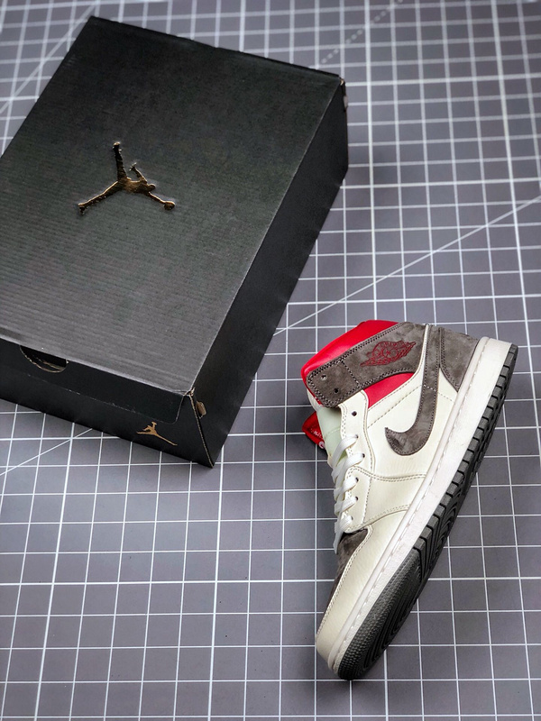 Sneakersnstuff X Air Jordan 1 Mid White/Grey/Red 7