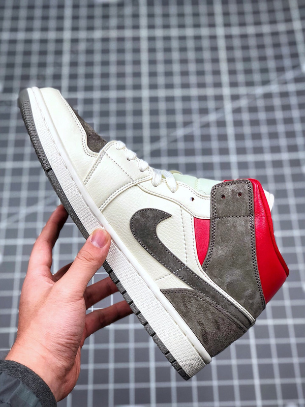 Sneakersnstuff X Air Jordan 1 Mid White/Grey/Red 9