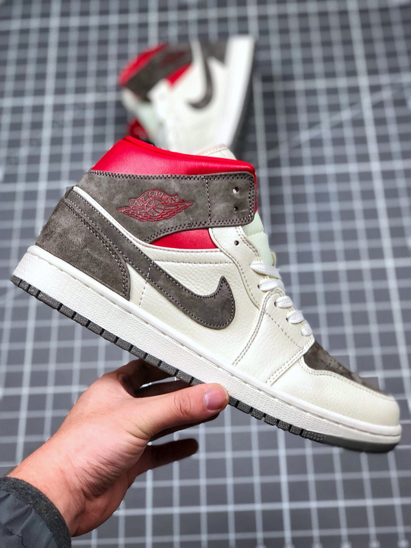 Sneakersnstuff X Air Jordan 1 Mid White/Grey/Red 11