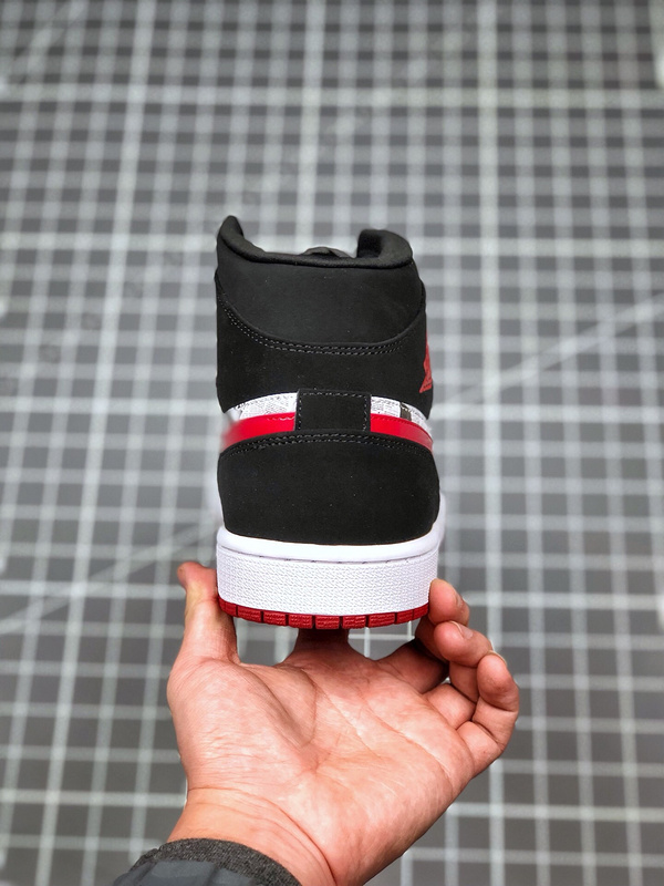 Air Jordan 1 Mid Se Newspaper Black/White/Red 15