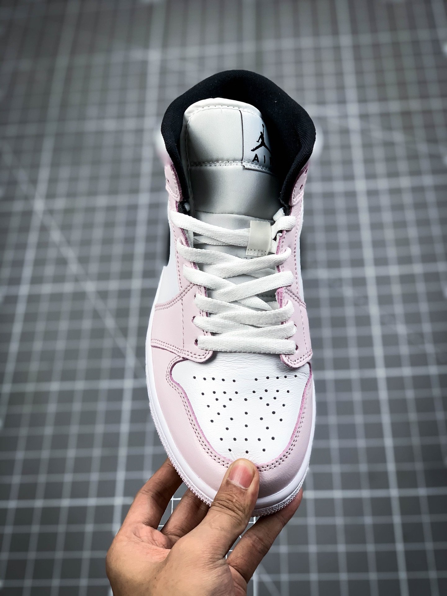 Air Jordan 1 Mid Barely Rose/White/Black 15