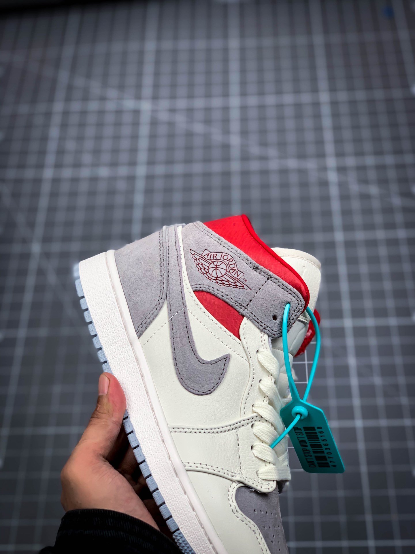 Air Jordan 1 Mid Sneakersnstuff 20Th Anniversary Red/White 7