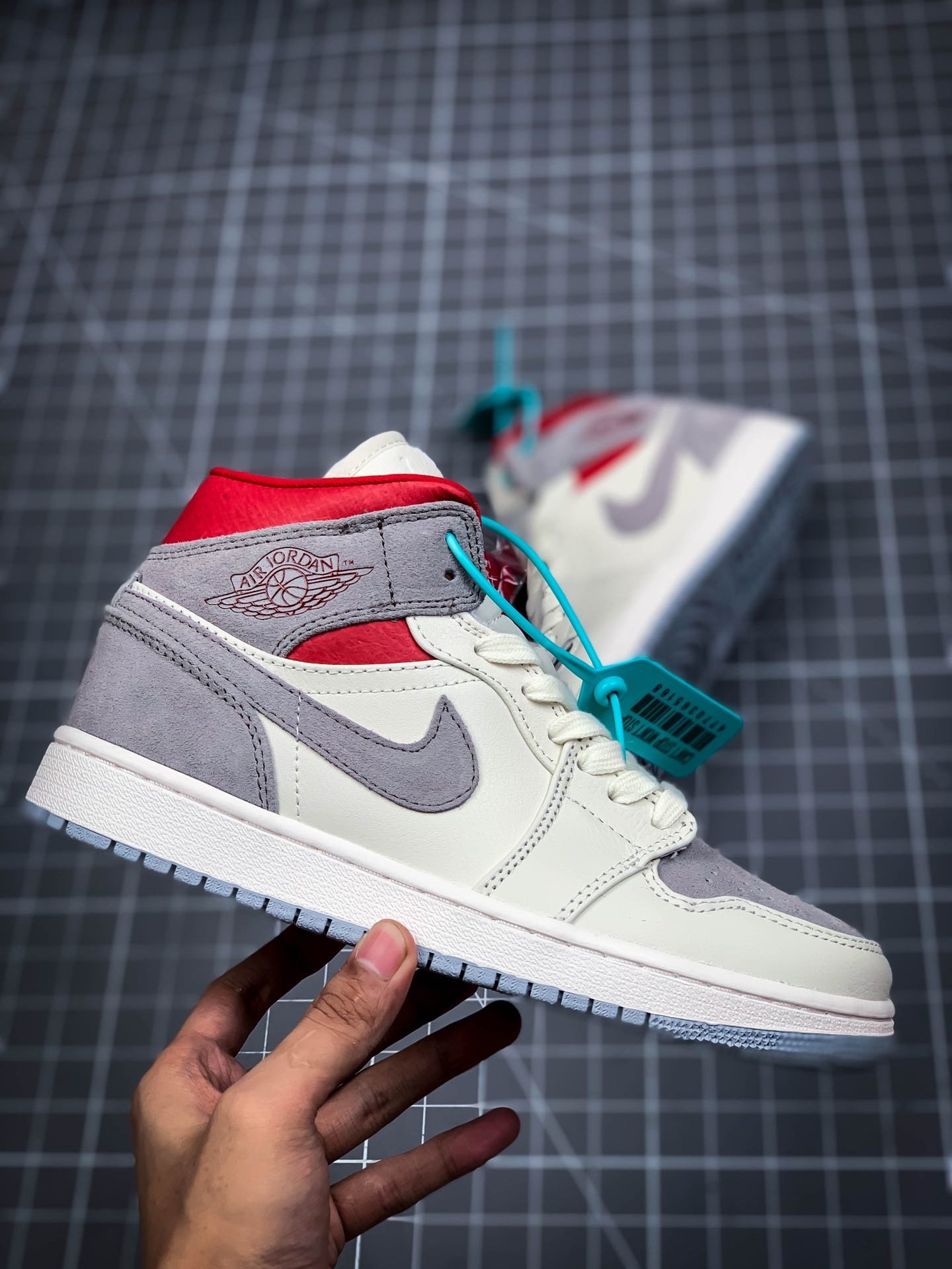 Air Jordan 1 Mid Sneakersnstuff 20Th Anniversary Red/White 13