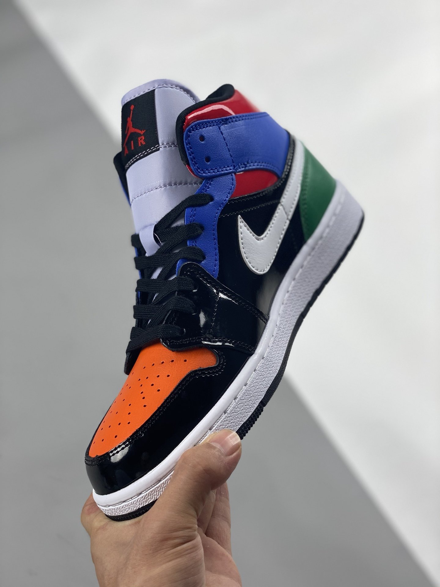 Air Jordan 1 Mid Se Black/Multi-Color 3