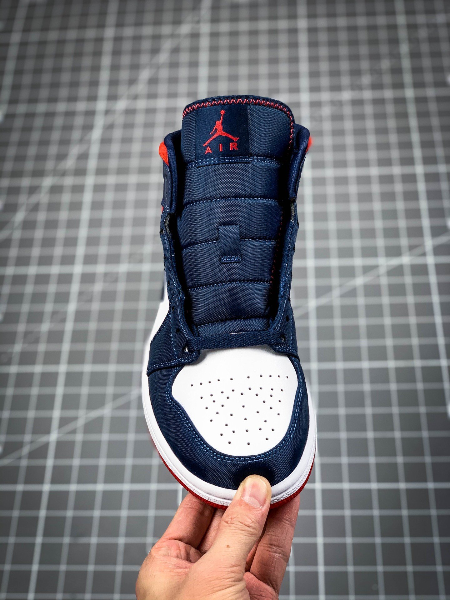 Air Jordan 1 Mid Se Usa Navy Blue/White/Red 9