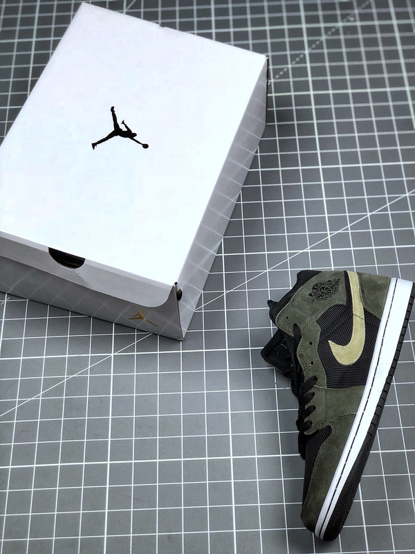 Air Jordan 1 Mid Dark Green/Black/White 5