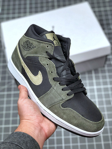 Air Jordan 1 Mid Dark Green/Black/White 13