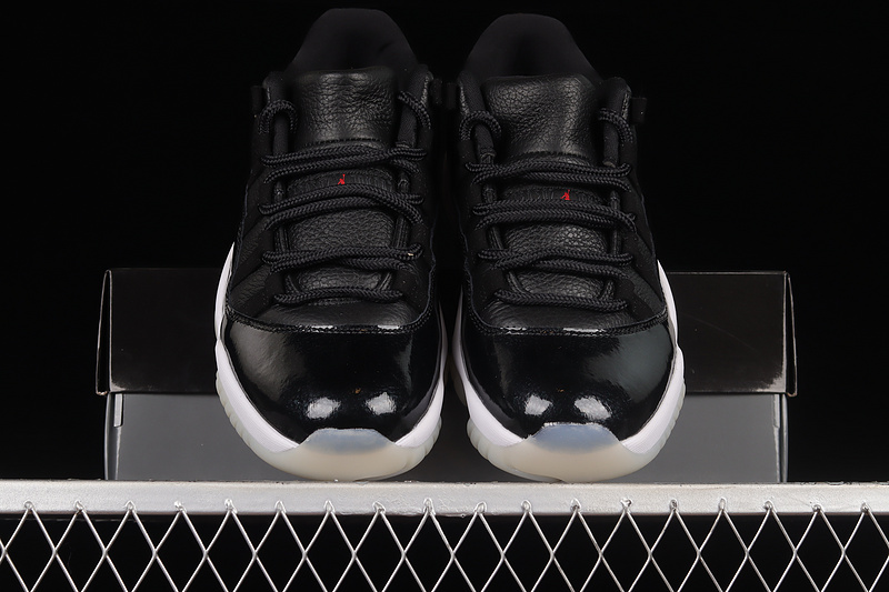 Air Jordan 11 Retro Low 72-10 Black/Gym Red/White/Sail 3