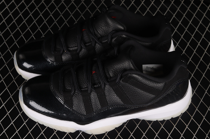 Air Jordan 11 Retro Low 72-10 Black/Gym Red/White/Sail 29