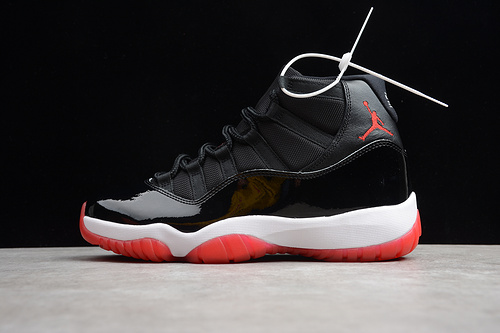 Cj Air Jordan 11 Bred Black/True Red-White 23