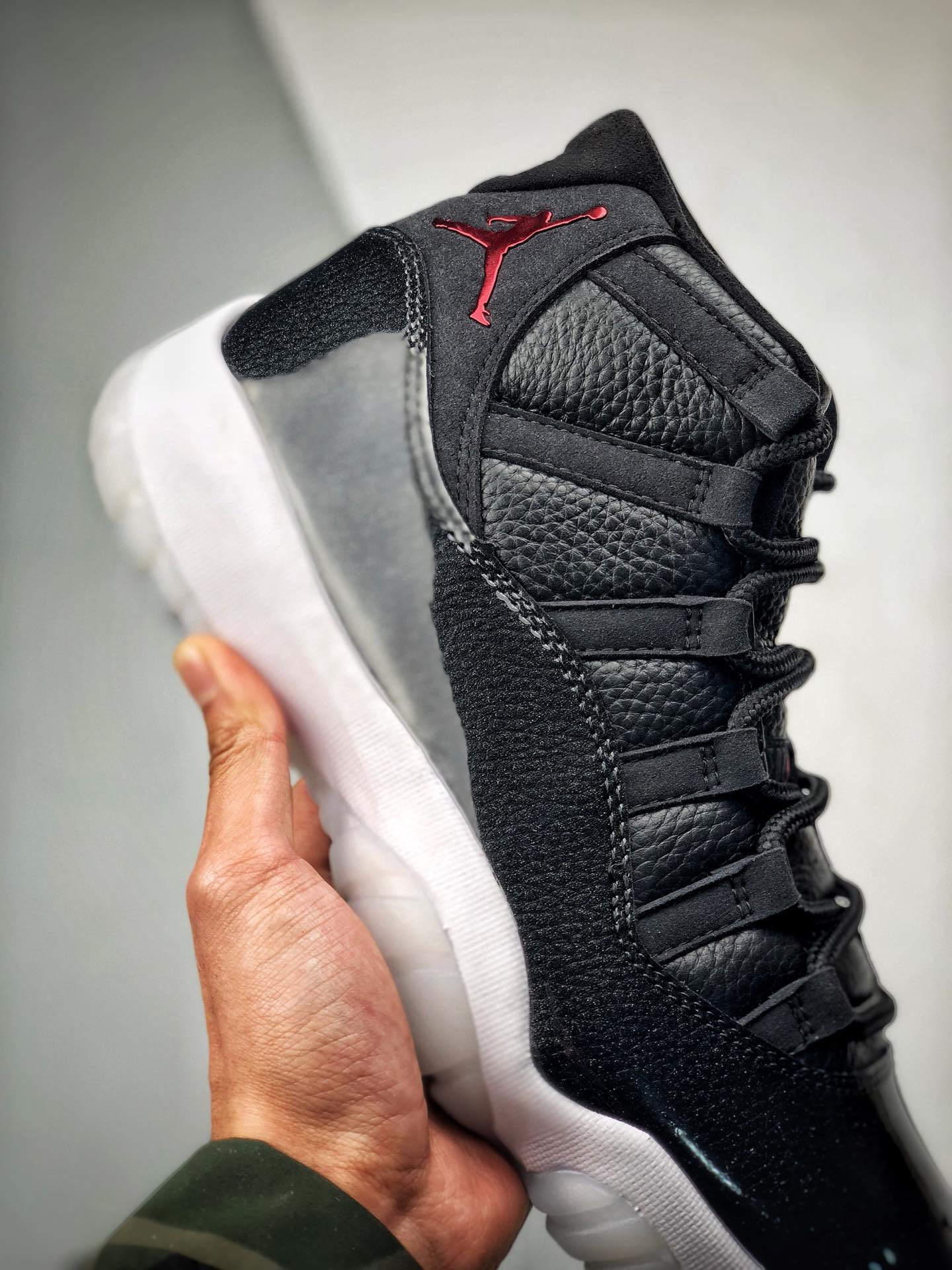 Original Quality Air Jordan 11 Retro 72-10 Black/Black-Varsity Red 11