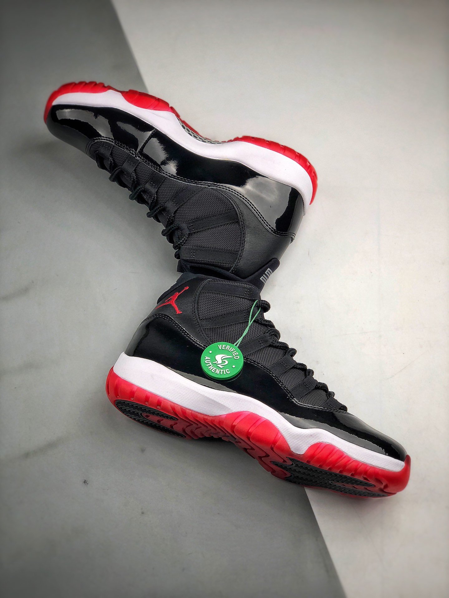 S2 Air Jordan 11 Bred Black/True Red-White 5