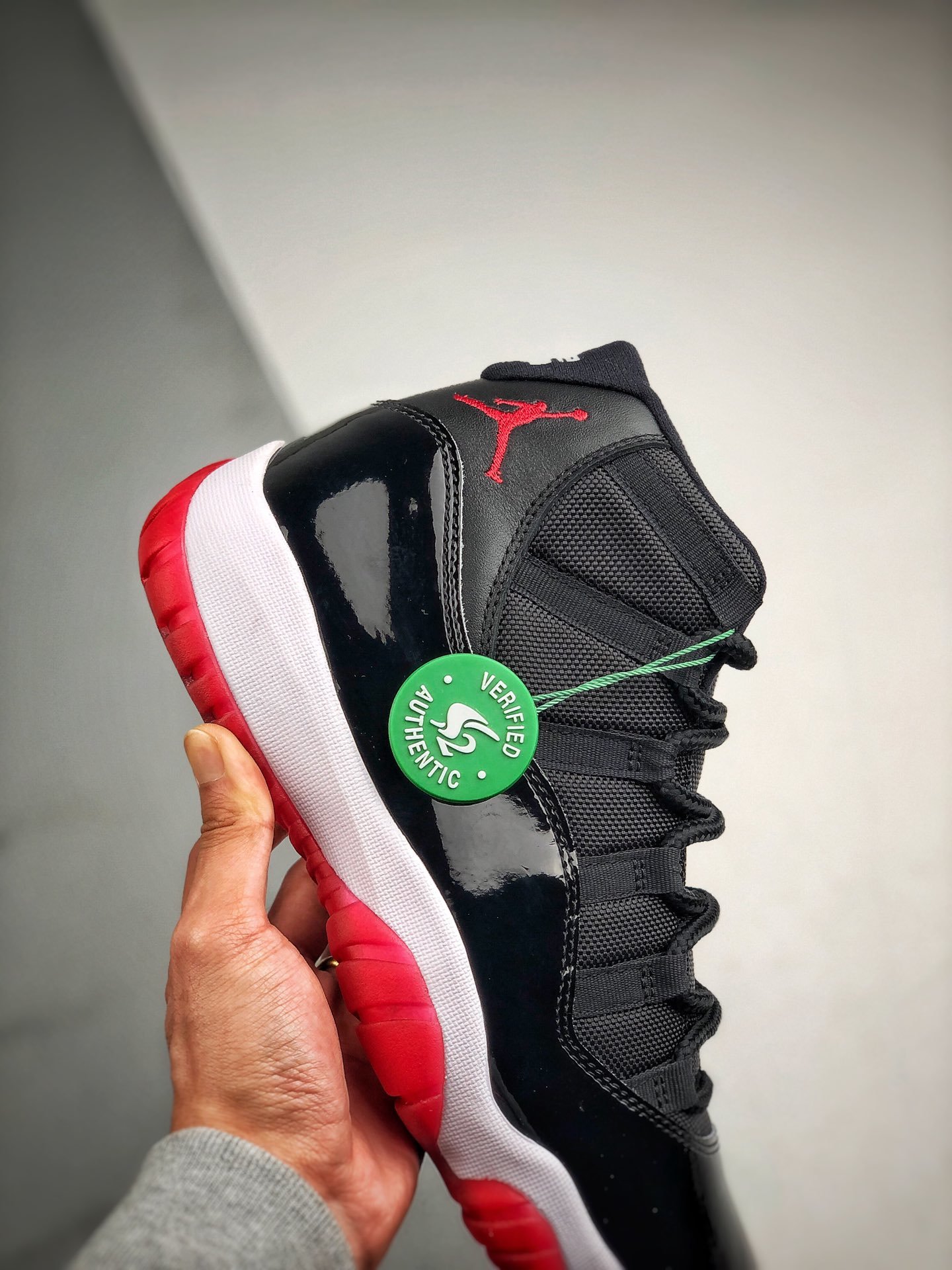 S2 Air Jordan 11 Bred Black/True Red-White 9