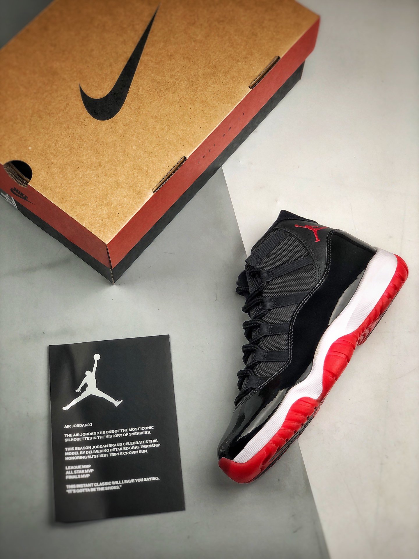 S2 Air Jordan 11 Bred Black/True Red-White 15