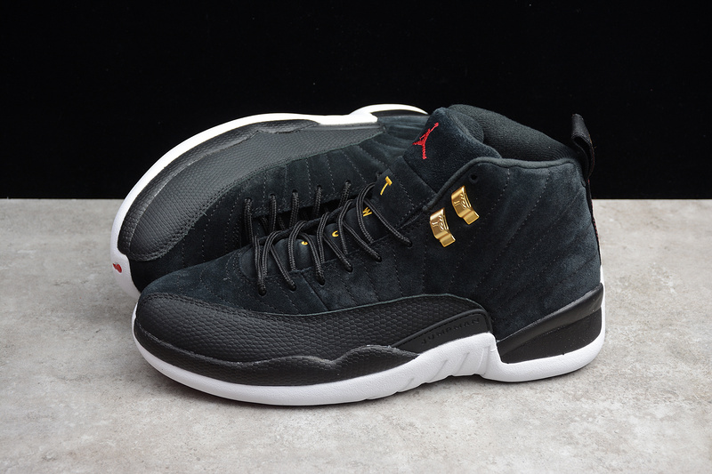 Gz Air Jordan 12 Retro Reverse Taxi Black/White 9