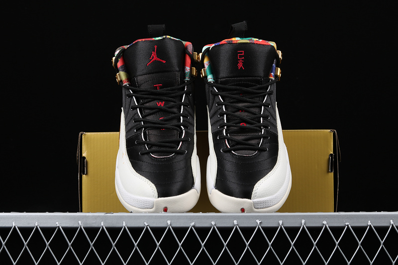 Air Jordan 12 Retro Chinese New Year Black/Metallic Gold/Red 13