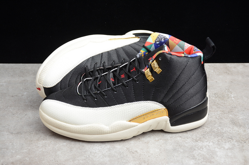 Gz Air Jordan 12 Retro Chinese New Year Black/True Red/Gold 19