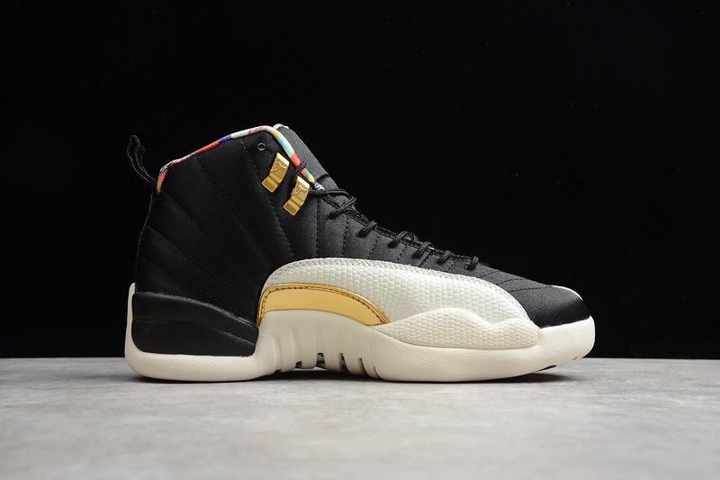 Gz Air Jordan 12 Retro Chinese New Year Black/True Red/Gold 21