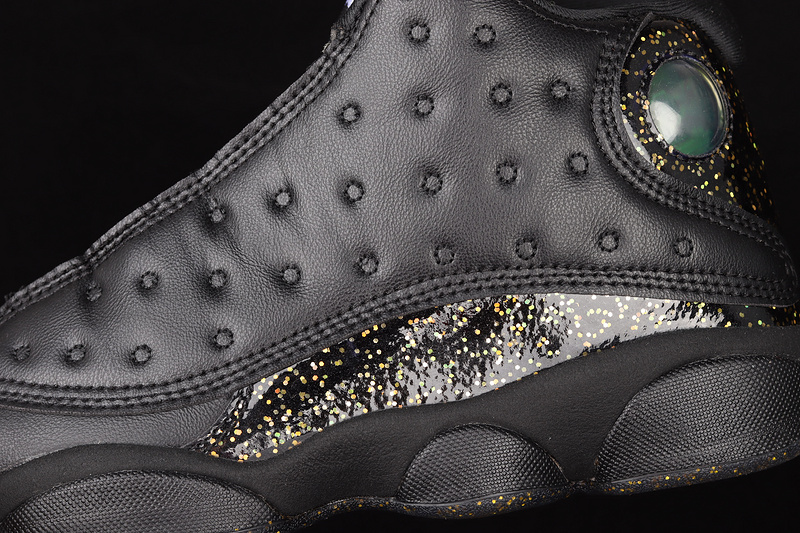 Air Jordan Retro 13 Gs Gold Glitter Black/Metallic Gold 13