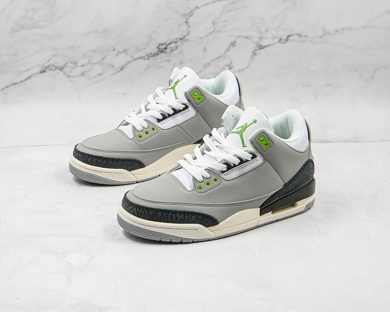 Air Jordan 3 Retro Chlorophyll Light Smoke Grey/Chlorophyll-Black-White-Sail 3