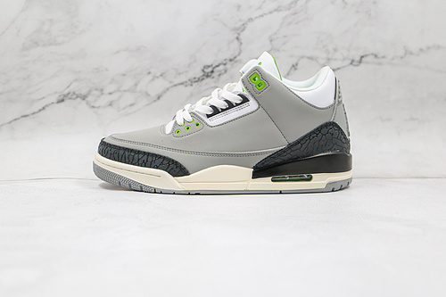 Air Jordan 3 Retro Chlorophyll Light Smoke Grey/Chlorophyll-Black-White-Sail 11