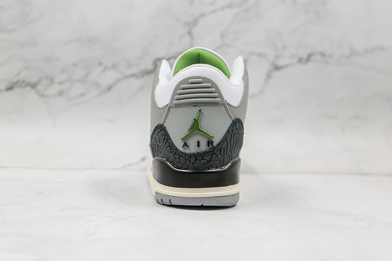 Air Jordan 3 Retro Chlorophyll Light Smoke Grey/Chlorophyll-Black-White-Sail 13