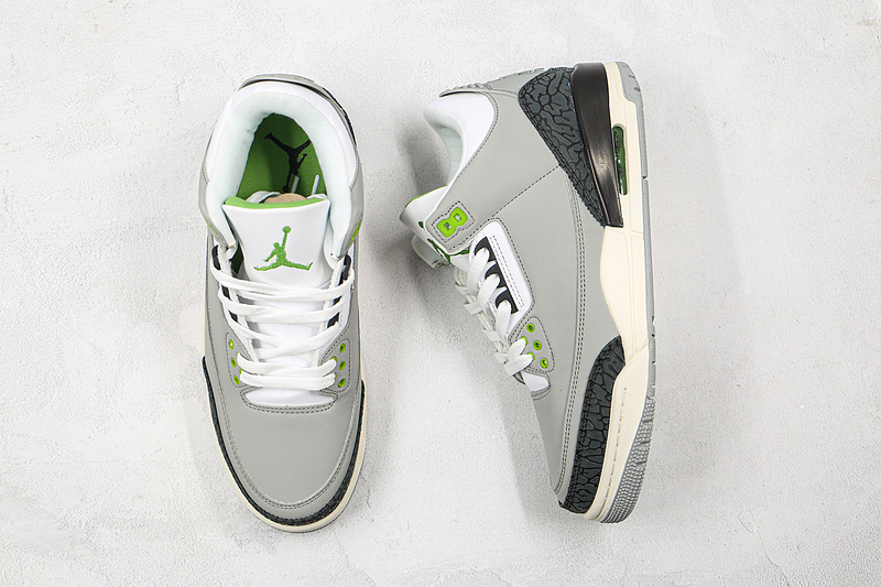 Air Jordan 3 Retro Chlorophyll Light Smoke Grey/Chlorophyll-Black-White-Sail 15