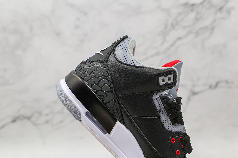 Air Jordan 3 Retro Og Black Cement 2018 Black/Cement Grey-White-Fire Red 11