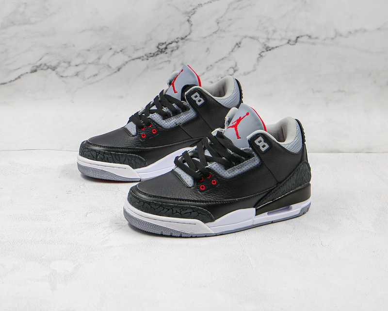 Air Jordan 3 Retro Og Black Cement 2018 Black/Cement Grey-White-Fire Red 13