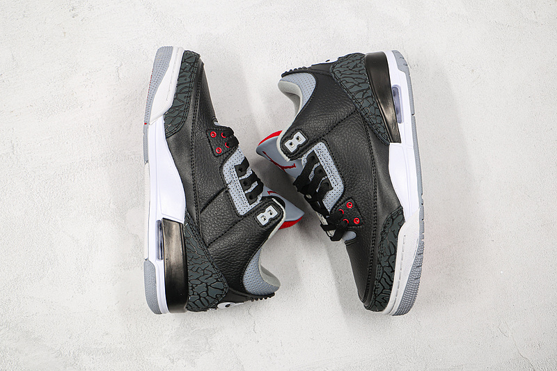 Air Jordan 3 Retro Og Black Cement 2018 Black/Cement Grey-White-Fire Red 17