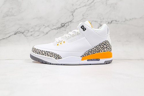 Air Jordan 3 Retro White/Laser Orange/Cementgrey/Black 5