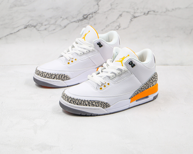 Air Jordan 3 Retro White/Laser Orange/Cementgrey/Black 7