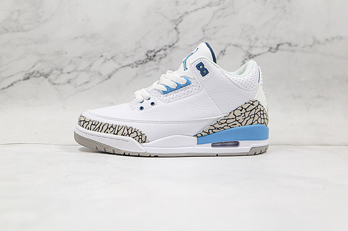 Air Jordan 3 Retro Unc White/Valor Blue/Tech Grey 21