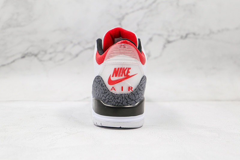 Air Jordan 3 Retro Denim Se White/Fire Red/Black 3